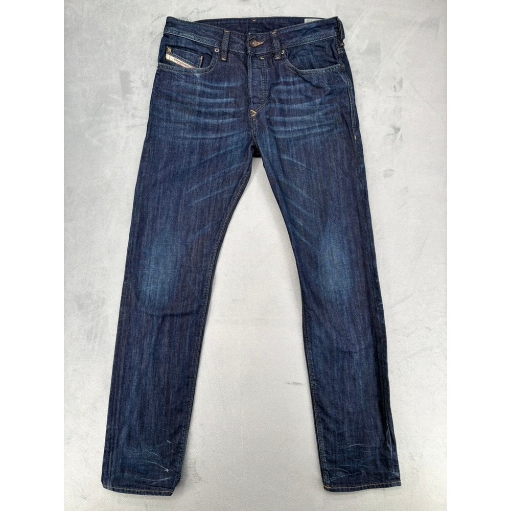 Diesel Buster Regular Slim Tapered Jeans Mens 31x32 Dark Wash 0838E Italy